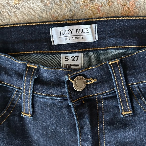 Judy blue flare leg high-rise dark blue denim jeans women’s size 5/27 - Picture 4 of 8